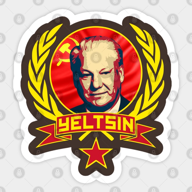 Yeltsin Sticker by Nerd_art